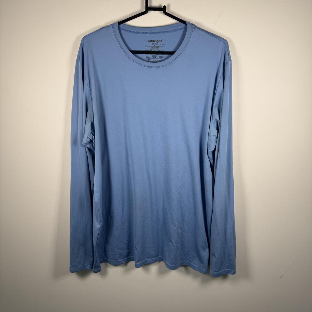 Patagonia Capilene 1 Silkweight Shirt Mens XL Blue Long Sleeve Base Layer Top